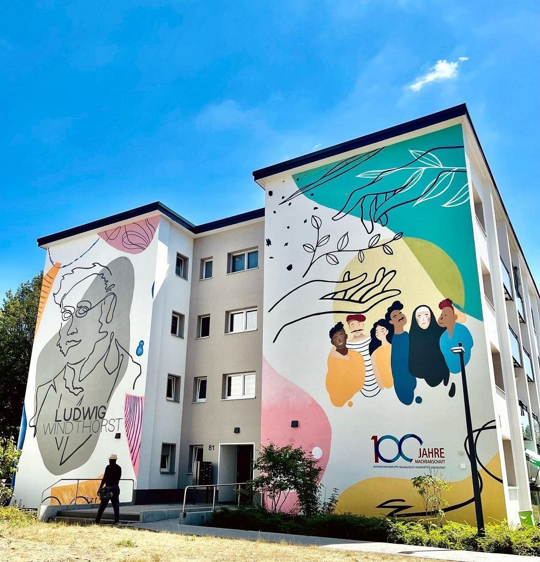 wandmalerei an der fassade