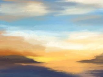 Deckenbemalung mit Himmel und Wolken