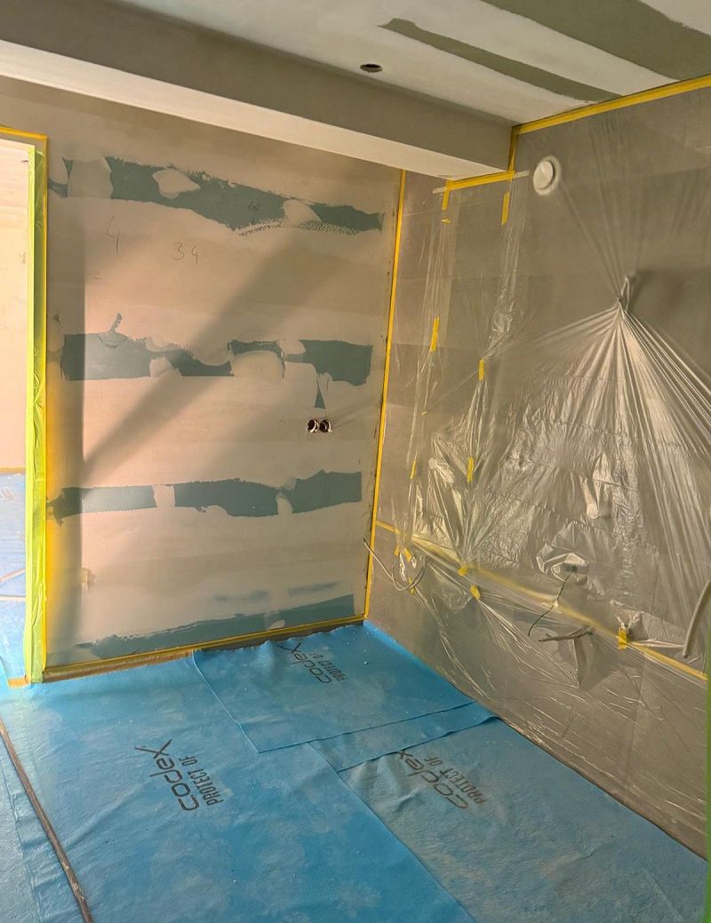 Abdeckarbeiten von Malerbetrieben bei Malerische Wohnideen 1