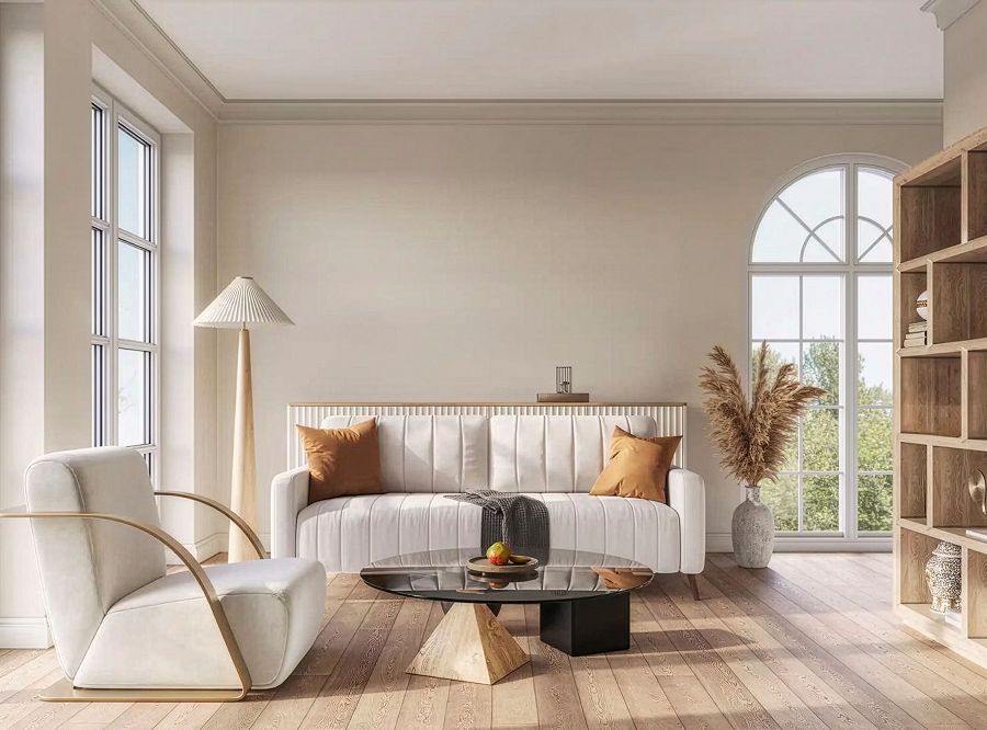 Sandfarbtöne für hochwertige Wandanstriche