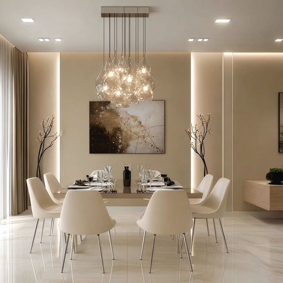 Wandanstrich mit Sandfarbtönen