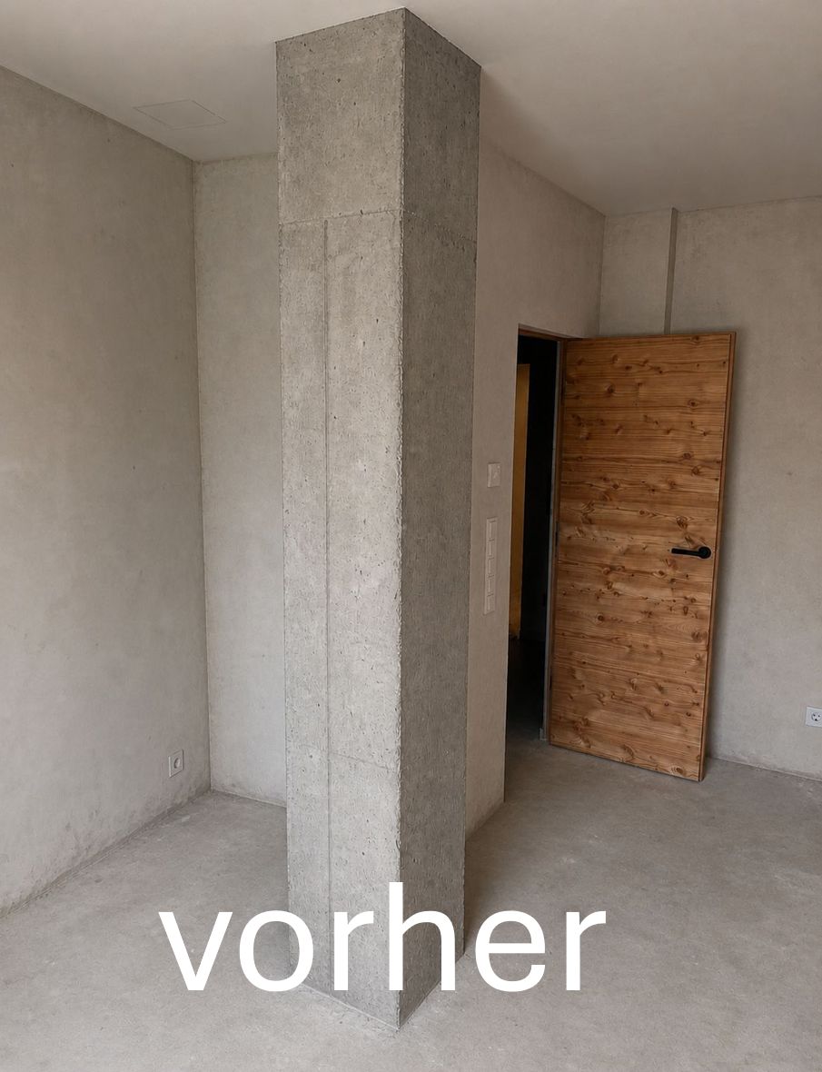 Design Gestaltung einer rohen Betonsäule 5