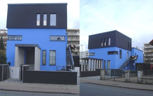 Malerische Wohnideen - Blaues Haus in Maintal-Bischofsheim